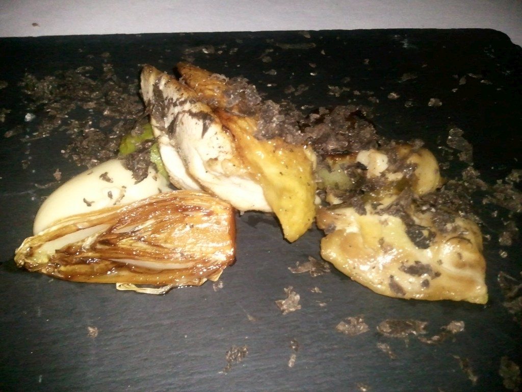 Filet en dij van boerenkip, paddenstoelen en wintergroenten